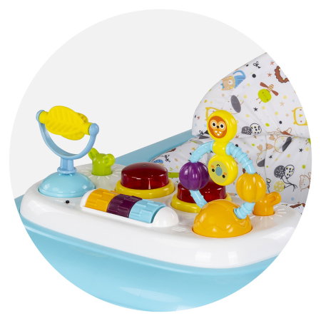 Premergator Chipolino Baby Steps, pana la 12 kg, sezut reglabil, 12 melodii, usor de pliat, Albastru [2]