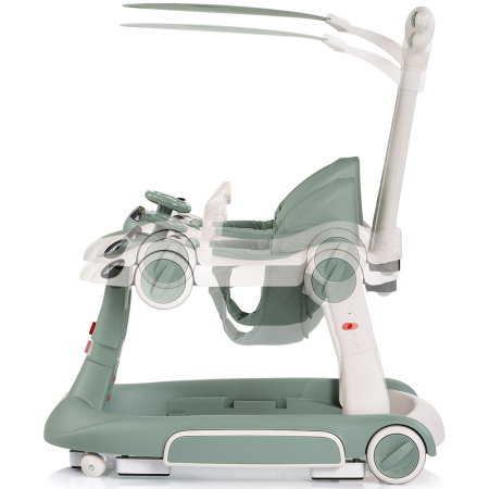 Premergator Chipolino Happy Walker 5 in 1, pana la 12 kg, panou muzical, sezut ajustabil, maner parental, copertina, Verde [5]
