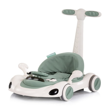 Premergator Chipolino Happy Walker 5 in 1, pana la 12 kg, panou muzical, sezut ajustabil, maner parental, copertina, Verde [6]