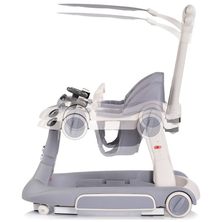 Premergator Chipolino Happy Walker 5 in 1, pana la 12 kg, panou muzical, sezut ajustabil, maner parental, copertina, Gri [5]