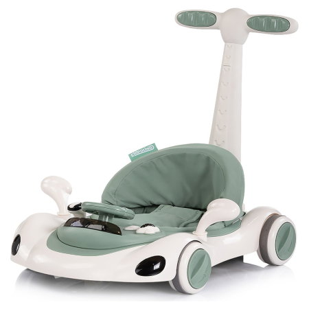 Premergator Chipolino Happy Walker 5 in 1, pana la 12 kg, panou muzical, sezut ajustabil, maner parental, copertina, Verde [6]