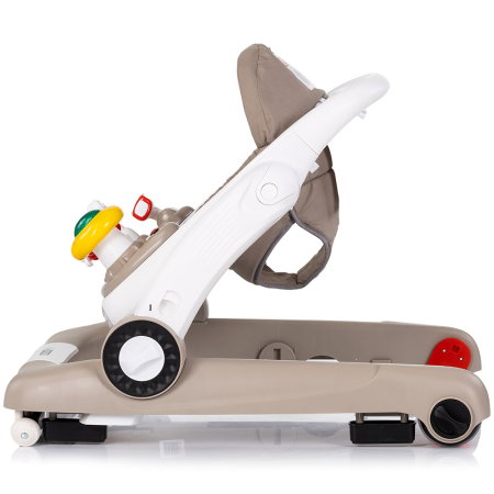 Premergator Chipolino Little Explorer 4 in 1, pana la 12 kg, sezut ajustabil, pliere usoara, panou muzical, Bej [5]