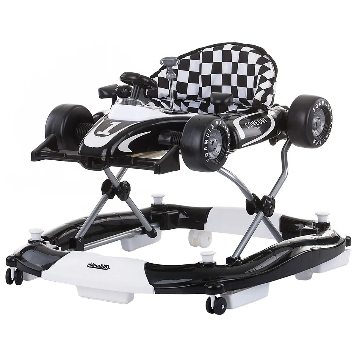 Jucarii bebelusi - Premergator Chipolino Racer 4 in 1 black white 6 luni