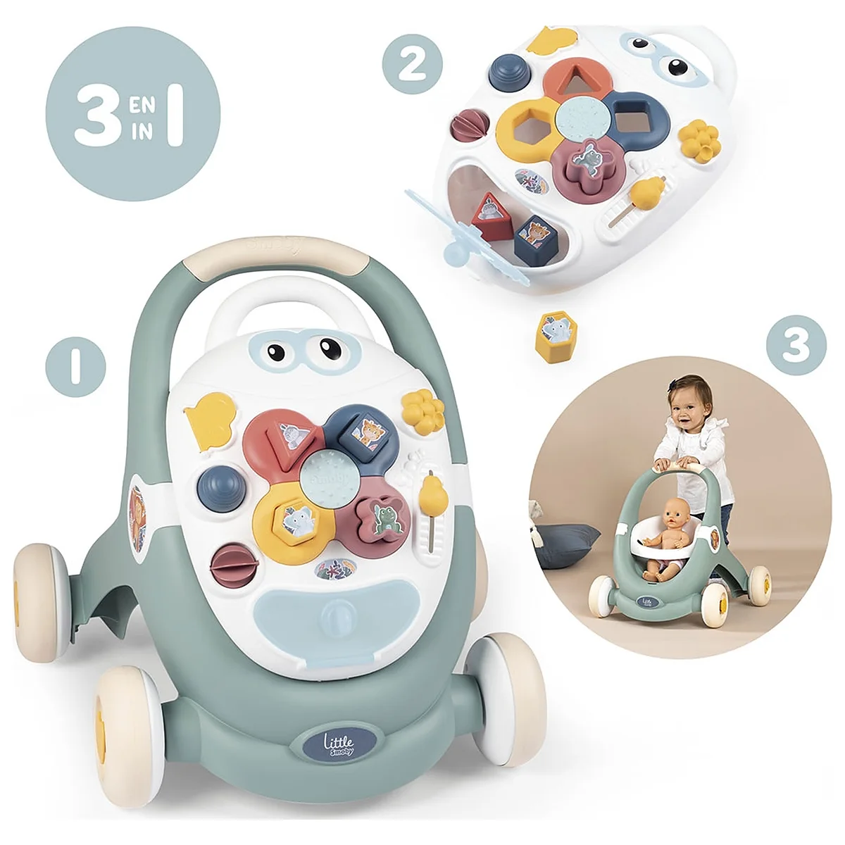 Premergator Smoby Trotty Walker 3 in 1 verde 1 an + [1]