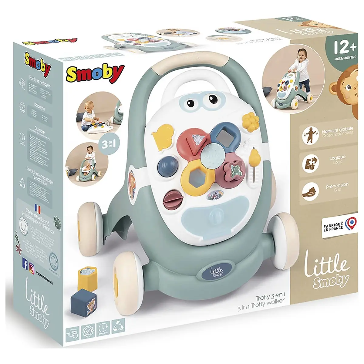 Premergator Smoby Trotty Walker 3 in 1 verde 1 an + [4]