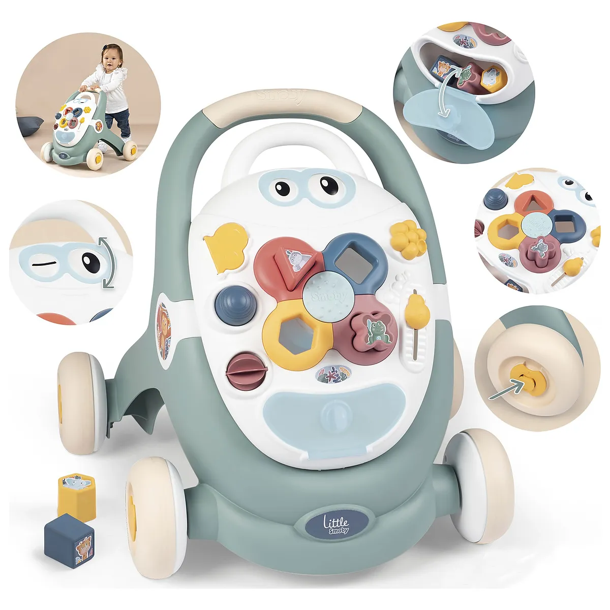 Premergator Smoby Trotty Walker 3 in 1 verde 1 an + [2]