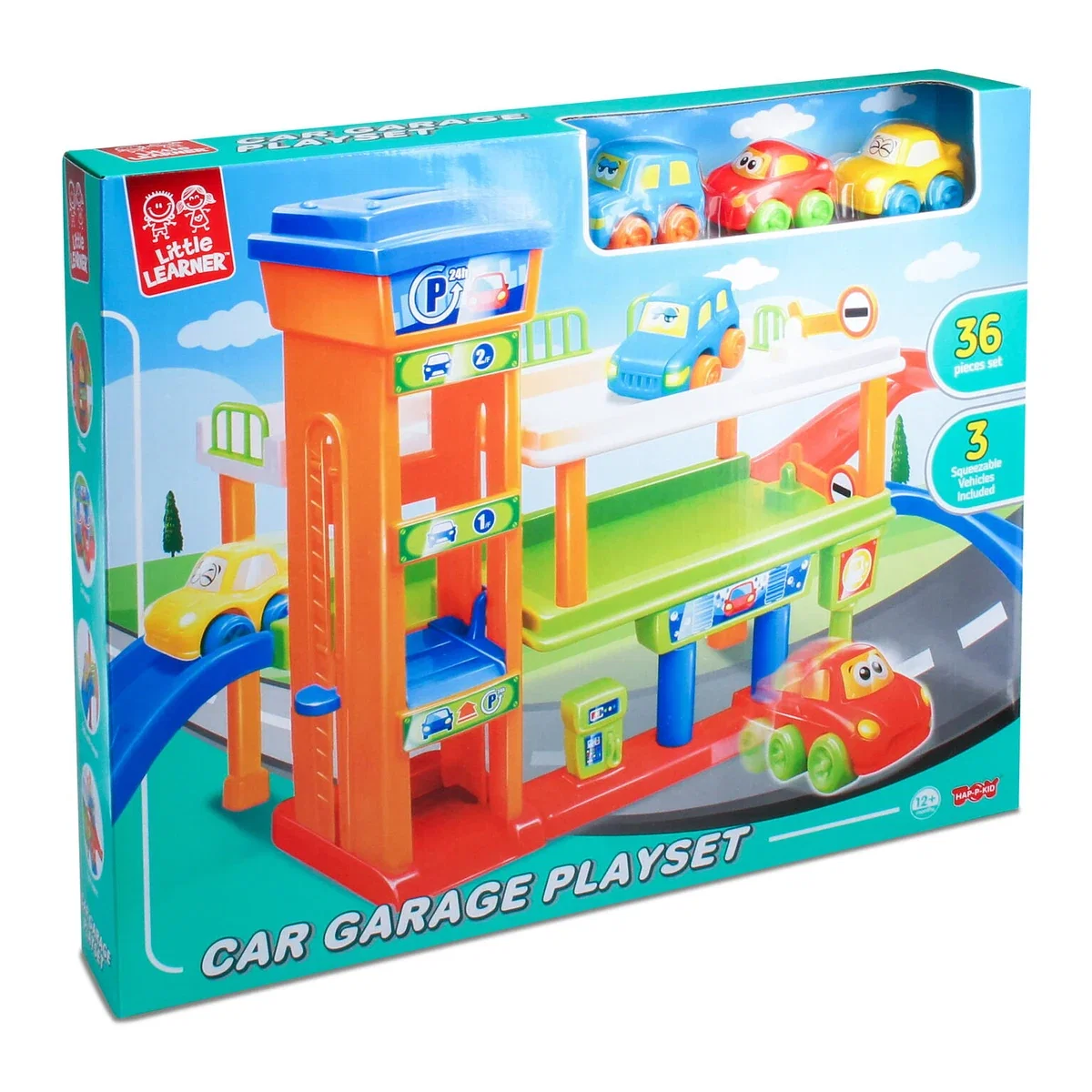 Masinute si camioane - Primul meu garaj (33 piese) Little Learner 12 luni