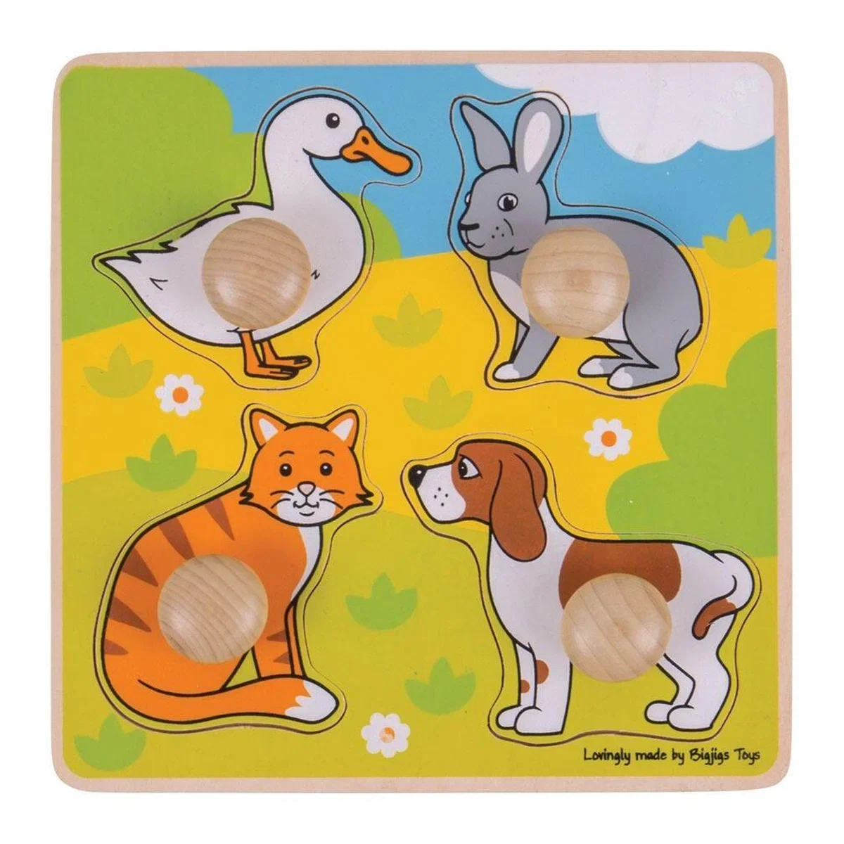 Jucarii bebelusi - Primul meu puzzle - animale de companie BIGJIGS Toys 12 luni+