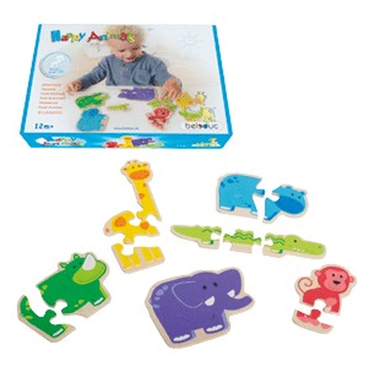 Puzzle-uri si incastre - Primul meu puzzle Animale vesele - Beleduc 6 ani