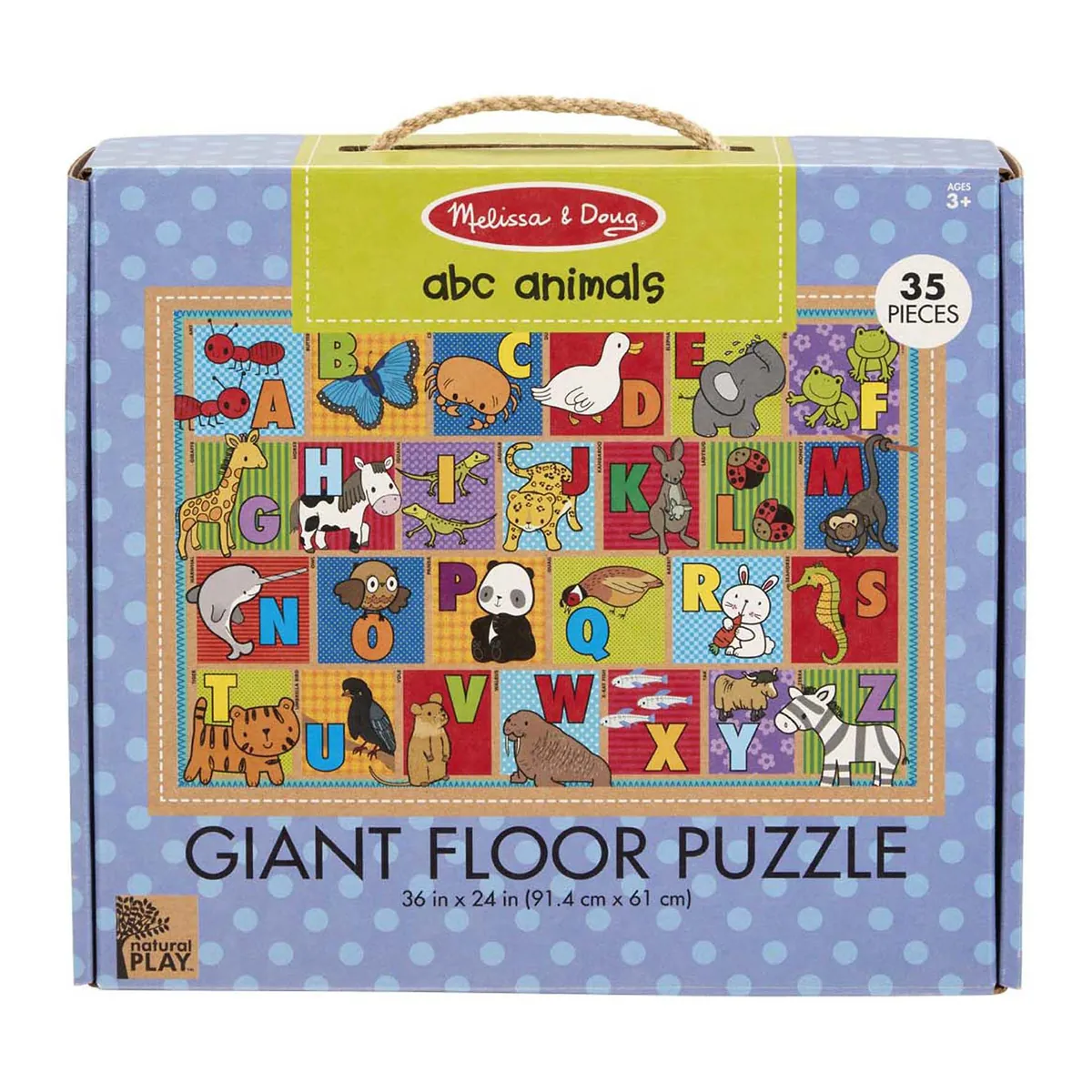 Puzzle-uri si incastre - Primul meu puzzle de podea eco Alfabetul Animalelor - Melissa and Doug 7 ani