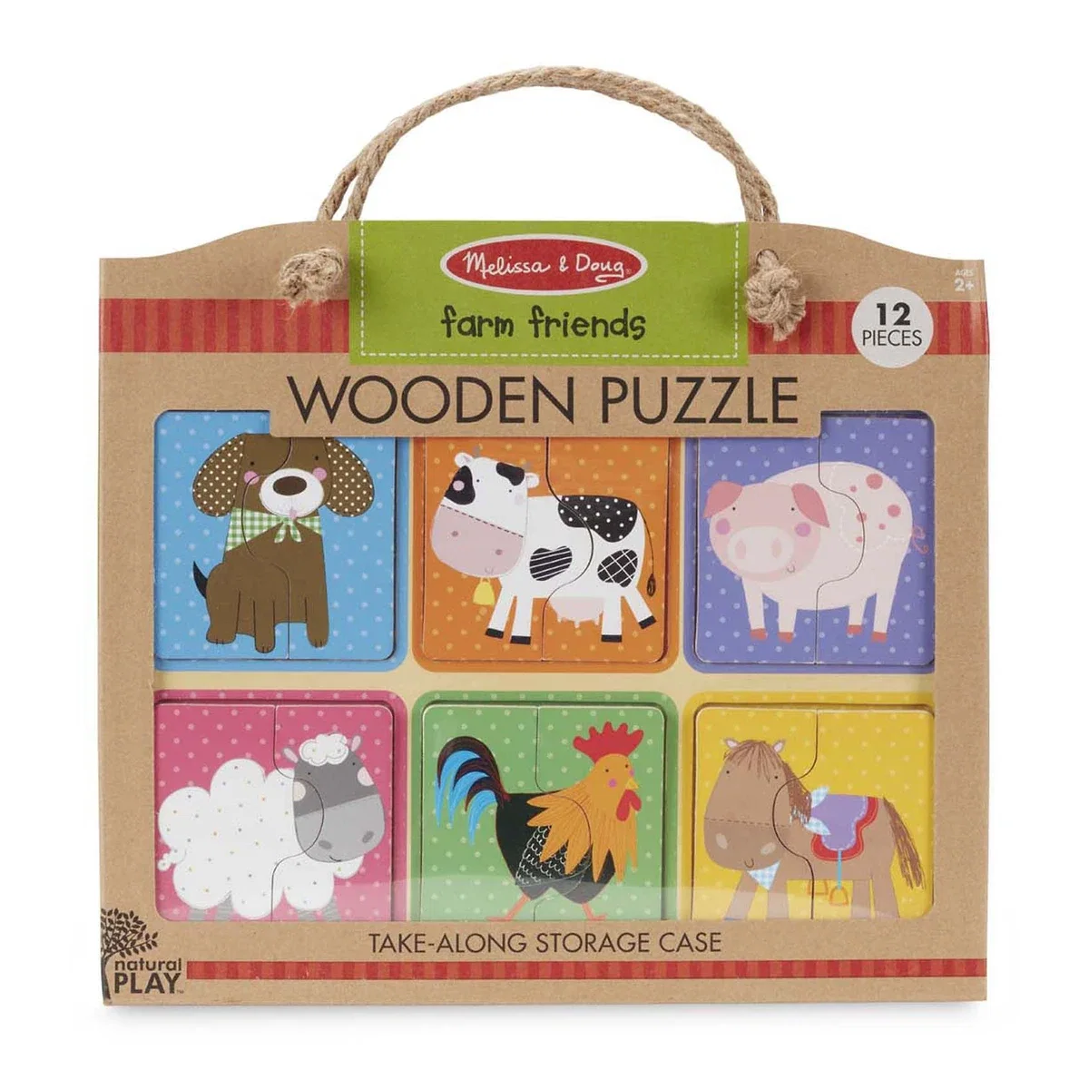 Puzzle-uri si incastre - Primul meu puzzle eco din lemn Prieteni de la Ferma - Melissa & Doug 2 ani +