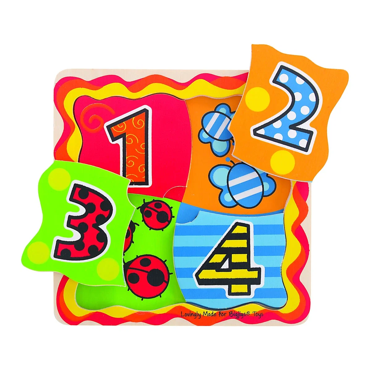 Jucarii interactive - Primul meu puzzle - numere BIGJIGS Toys 10 luni