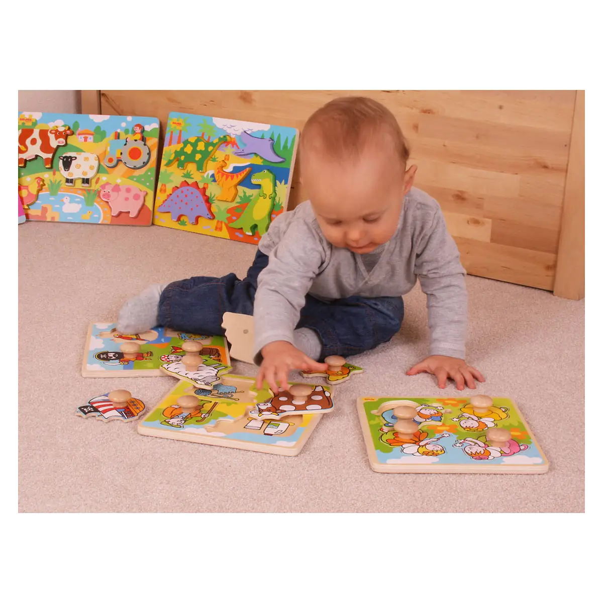 Primul meu puzzle - Santierul de constructii BIGJIGS Toys 12 luni + [1]