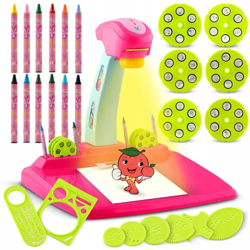 Proiector pentru desene cu accesorii incluse Ricokids - Roz 3 ani+ [6]