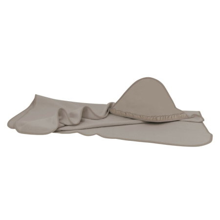 Baita celor mici - Prosop cu gluga, MimiNu, Mare, Cu volanas, Dimensiune 100x100 cm, Din bumbac si thermo fleece, Materiale certificate