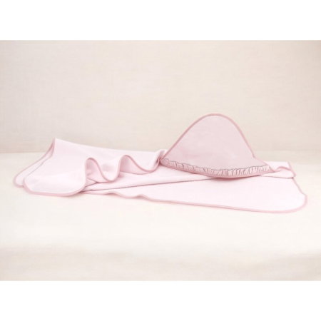 Prosop cu gluga, MimiNu, Mare, Cu volanas, Dimensiune 100x100 cm, Din bumbac si thermo fleece, Materiale certificate [1]
