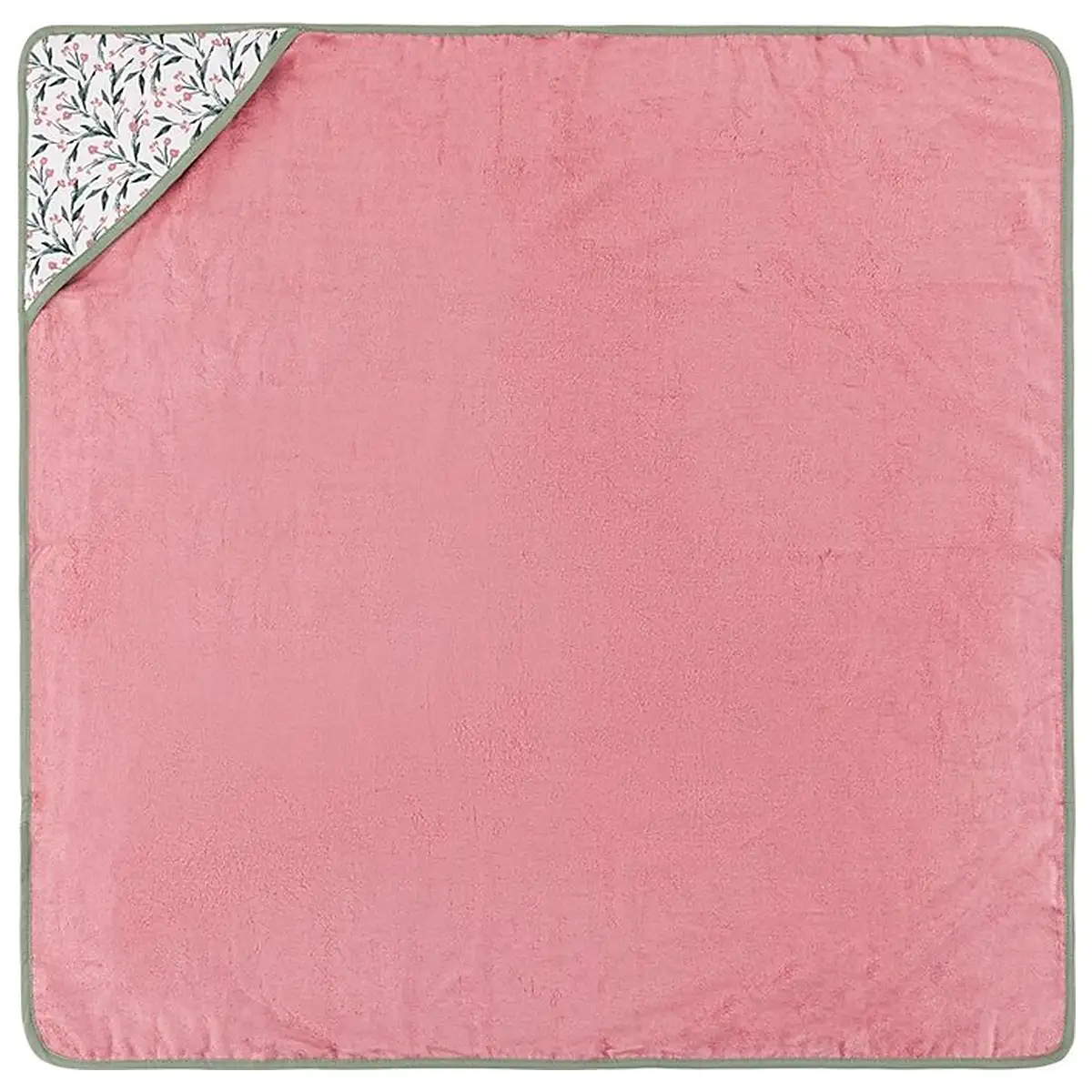 Prosop cu gluga, Petite&Mars, Loulou, 100 x 100 cm, 70% bambus, 30% bumbac, Roz [1]