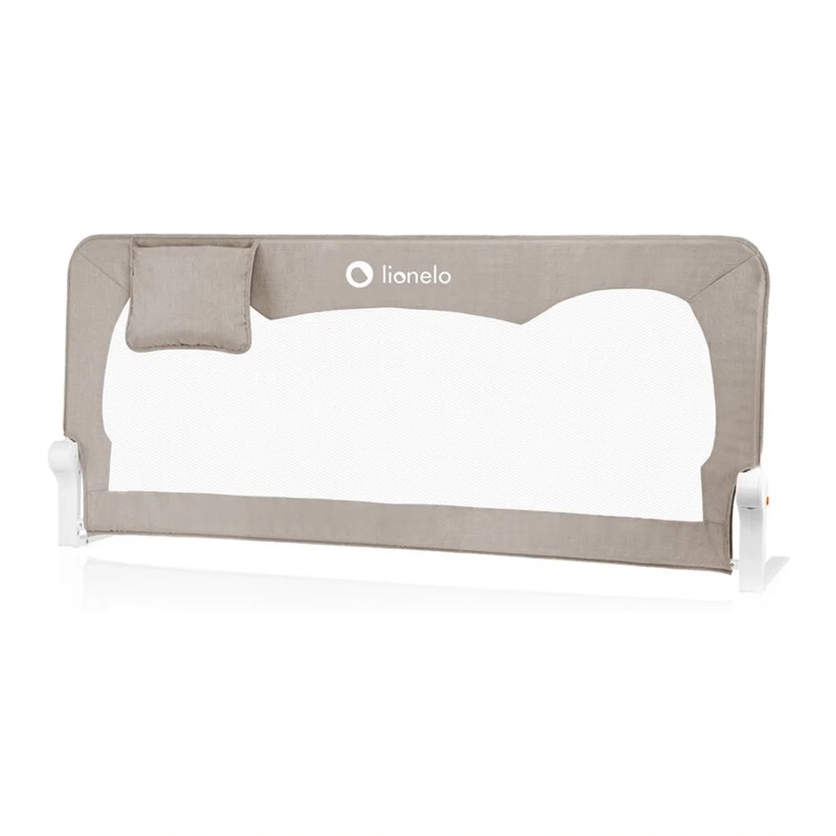 Bariere de pat - Protectie laterala pat, Lionelo, Hanna, Cu buzunar accesorii, 150x66 cm, Bej 18 luni+