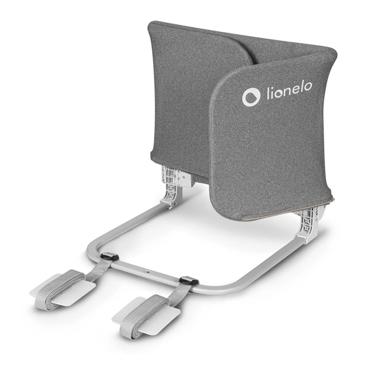 Protectie laterala pat, Lionelo, Lora, Pliabila, Sistem de blocare StandSafe, 105 x 45 cm, Gri 18 luni [9]