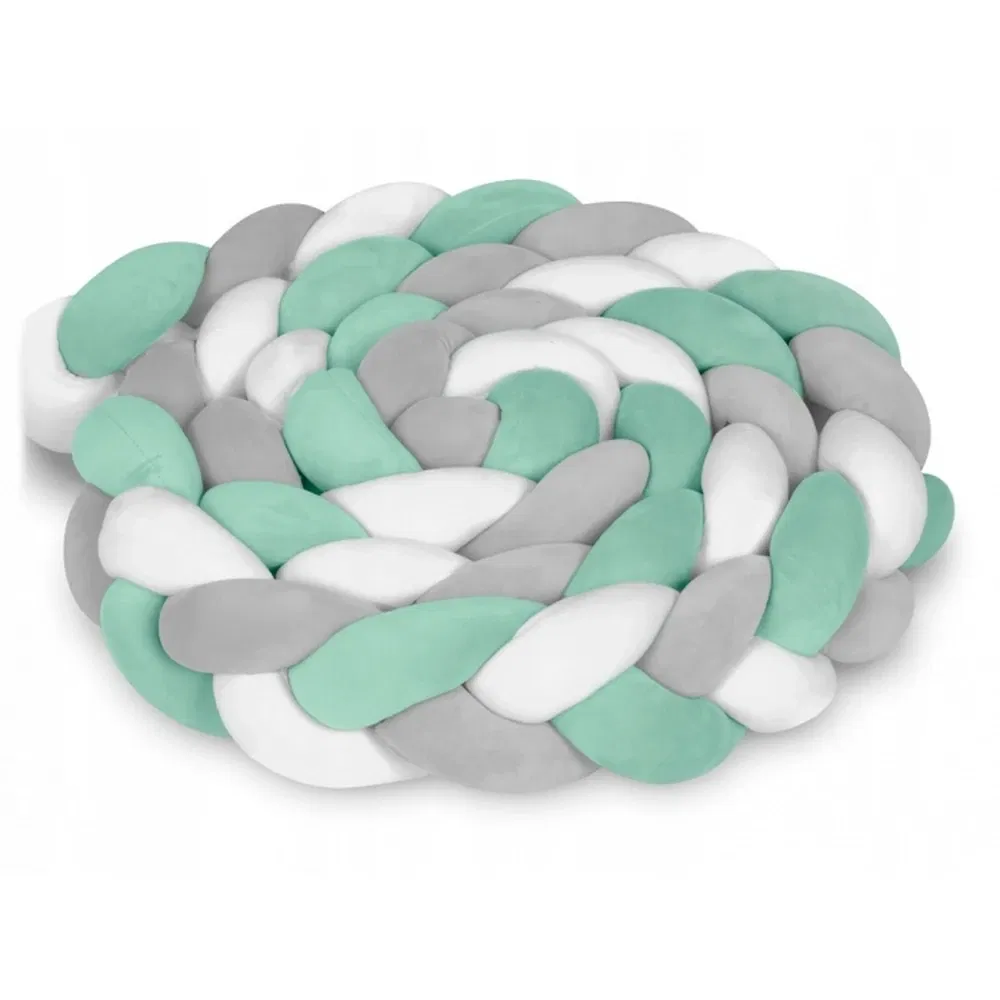 Aparatori patut - Protectie laterala pentru patut, impletita, 2 m, Ricokids - Mint