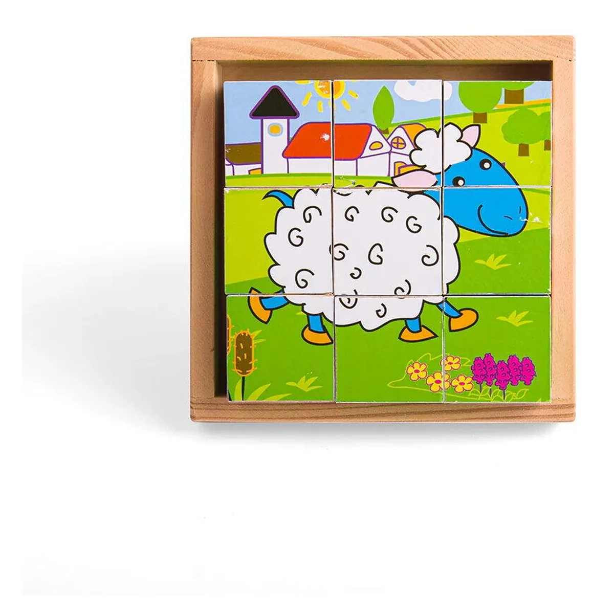 Puzzle cubic - animale domestice BIGJIGS Toys 10 luni [5]