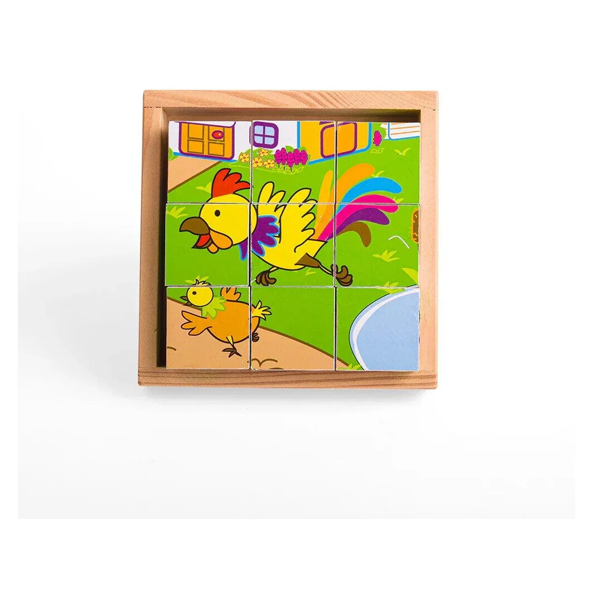 Puzzle cubic - animale domestice BIGJIGS Toys 10 luni [6]