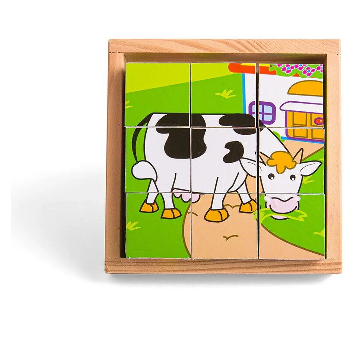 Puzzle cubic - animale domestice BIGJIGS Toys 10 luni [4]