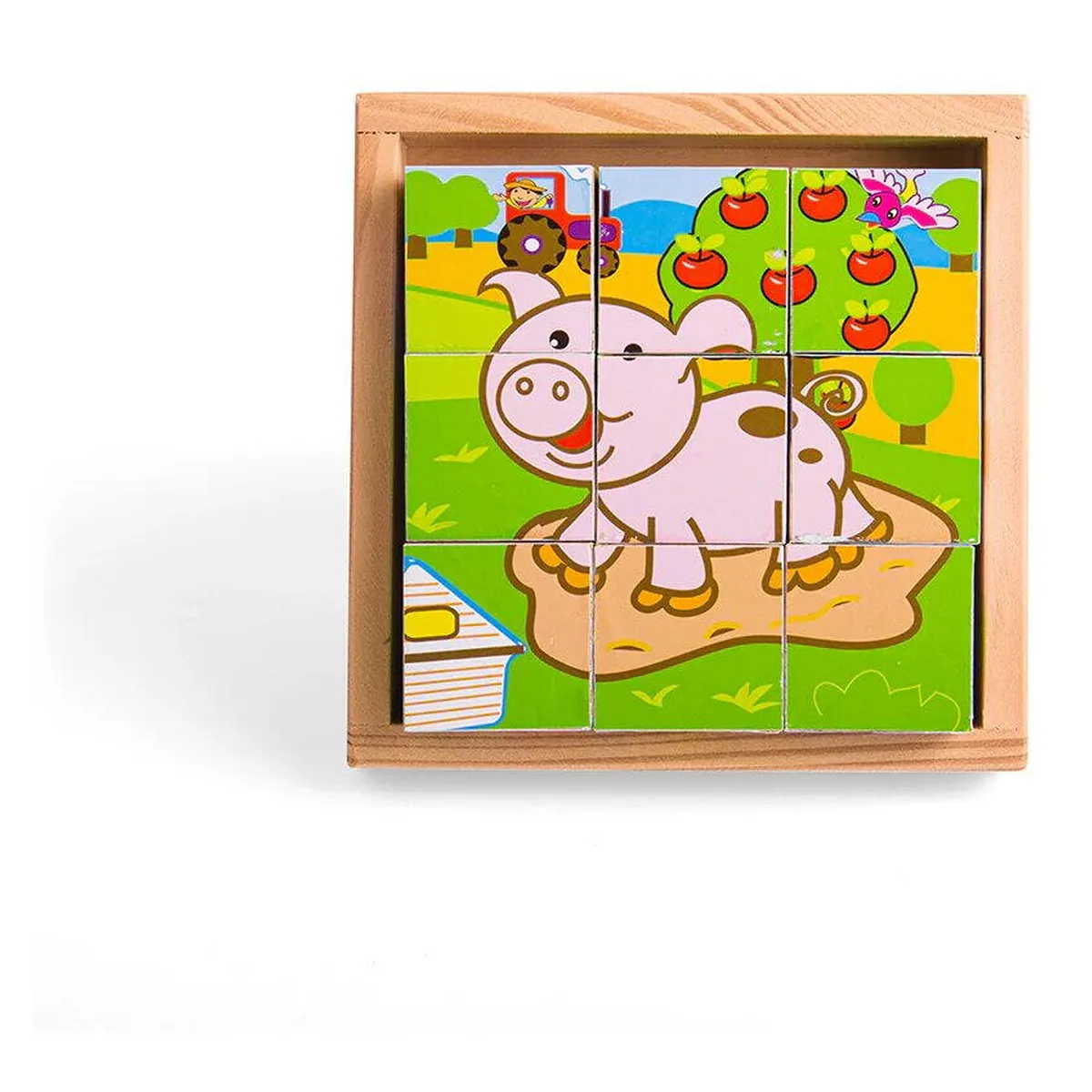 Puzzle cubic - animale domestice BIGJIGS Toys 10 luni [1]