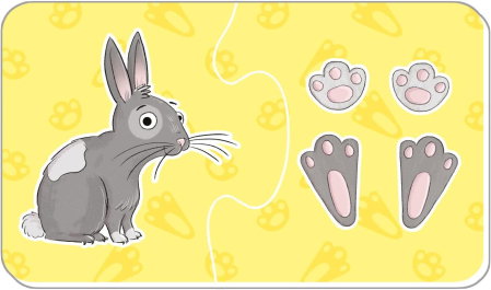 Puzzle de asociere - animalutele si urmele lor Galt 3 ani+ [2]
