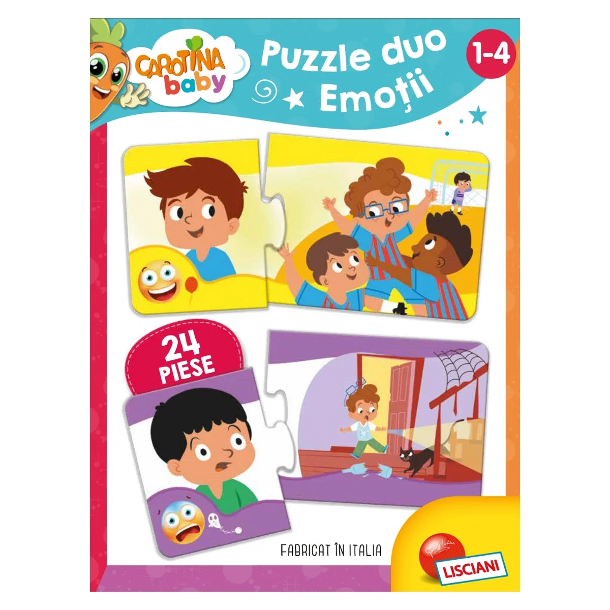 Puzzle-uri si incastre - Puzzle duo - Emotii (lb.romana) LISCIANI 4 ani