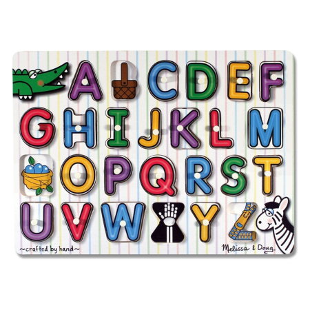 Jocuri si creativitate - Puzzle lemn Alfabet Melissa and Doug