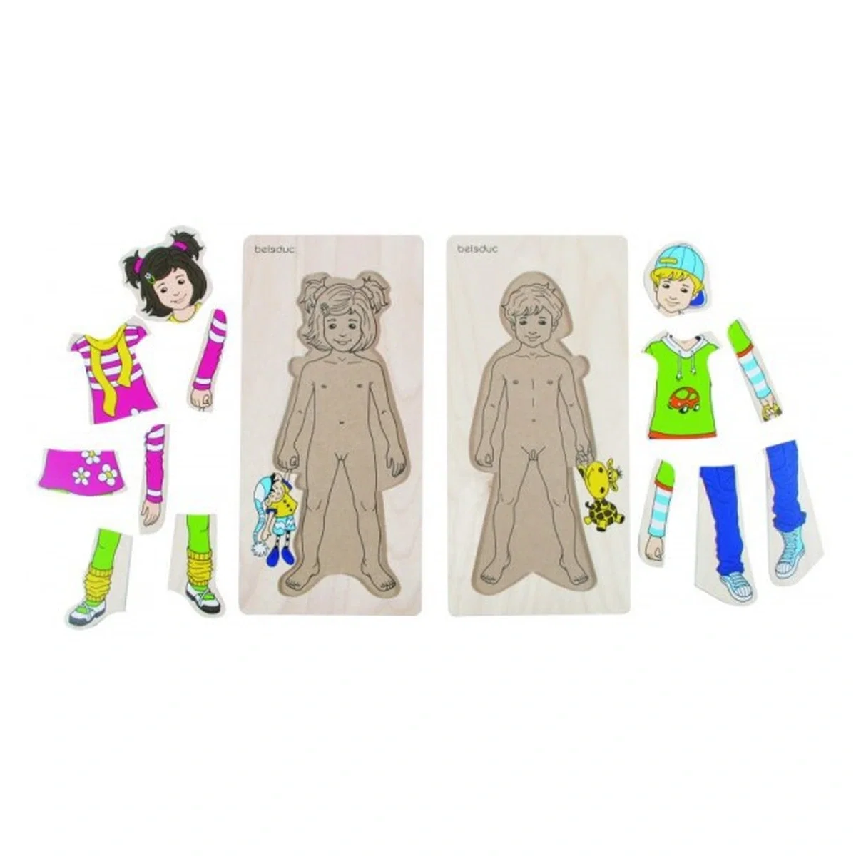 Puzzle lemn Imbracam copiii Beleduc [1]
