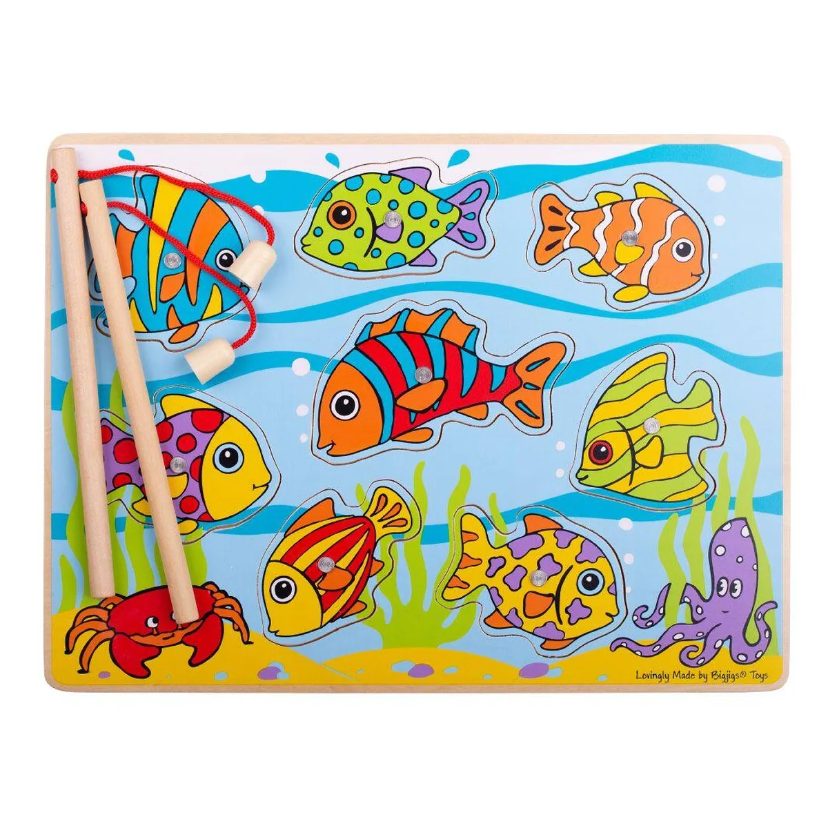 Jucarii bebelusi - Puzzle magnetic - pestisorii nazdravani BIGJIGS Toys 10 luni+