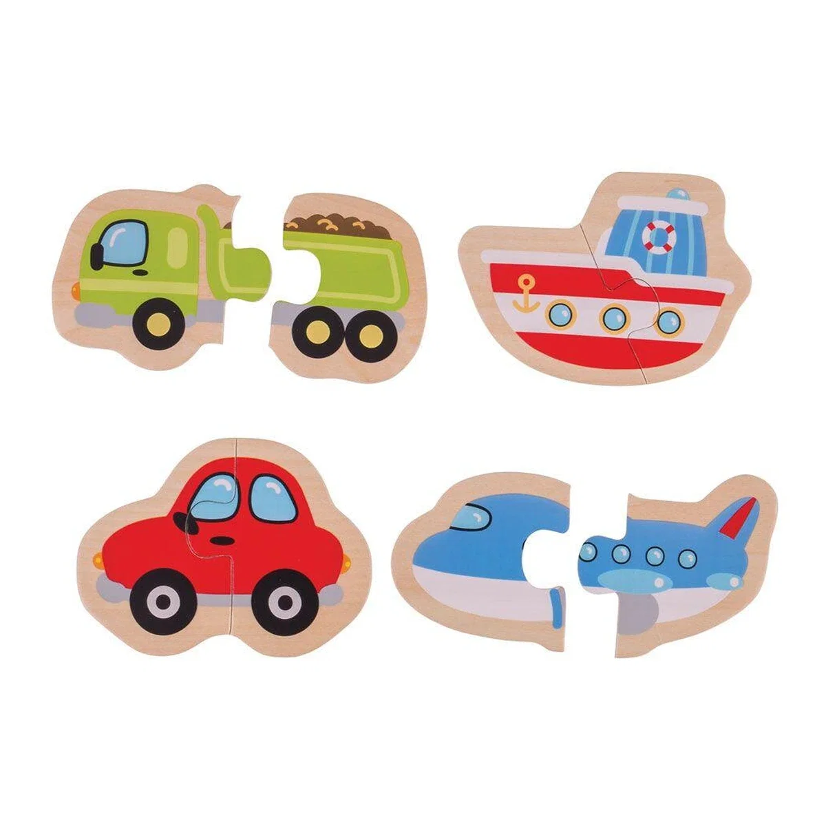 Puzzle - mijloace de transport (8 piese) BIGJIGS Toys 12 luni+ [1]