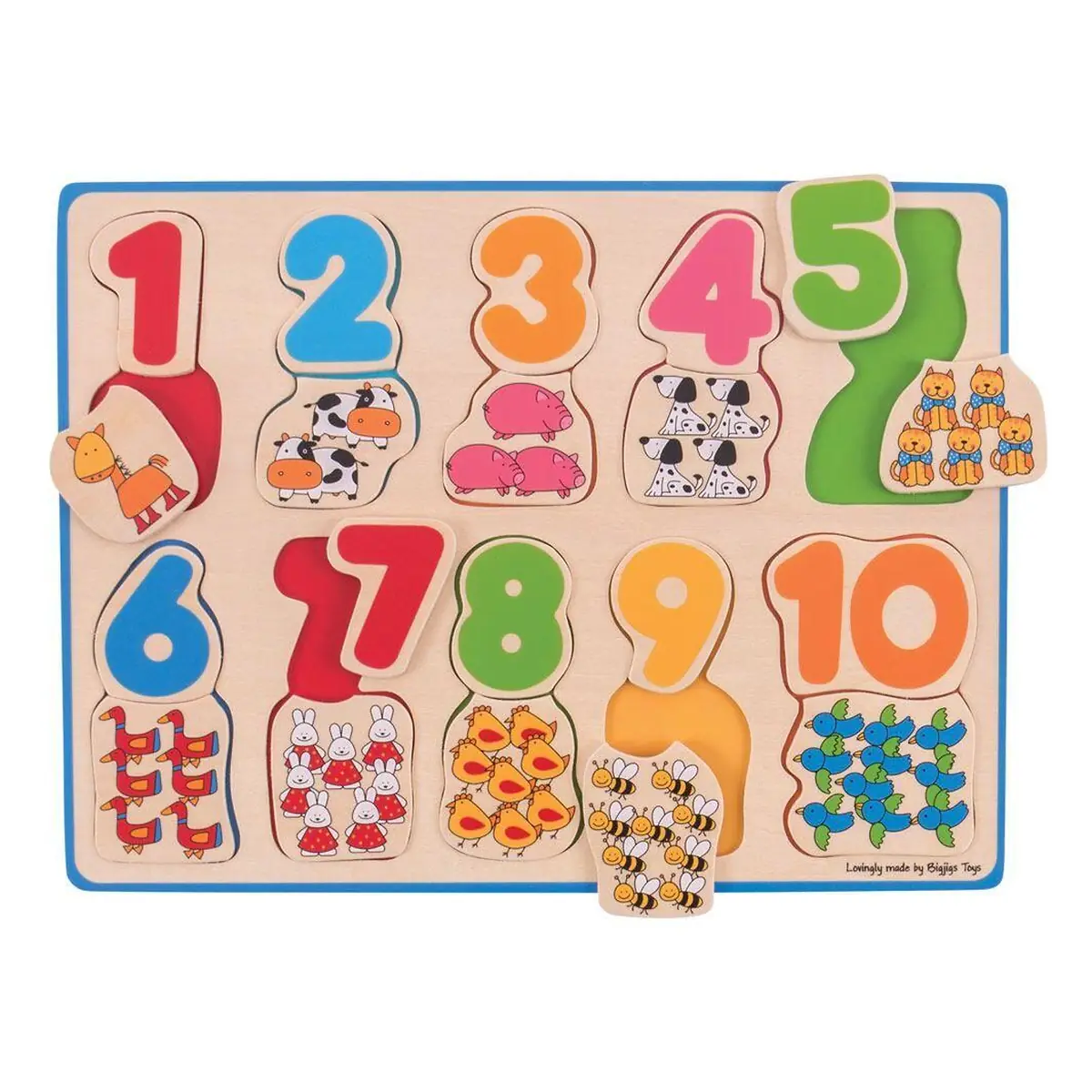 Puzzle - numere si culori BIGJIGS Toys 6 ani [1]