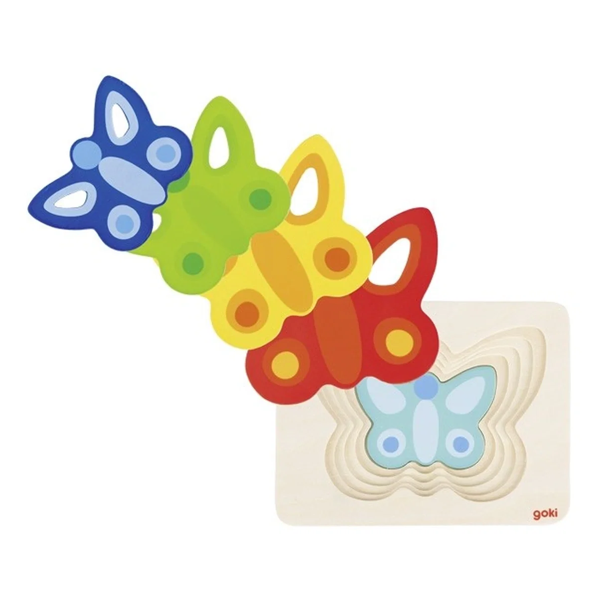 Puzzle stratificat Fluturasi colorati Goki [2]