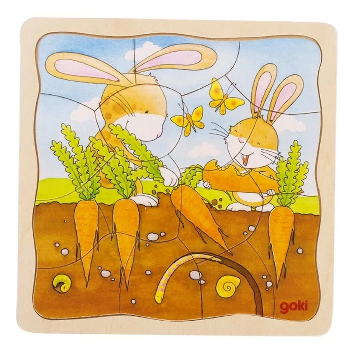 Puzzle-uri si incastre - Puzzle stratificat Gradina iepurasilor Goki