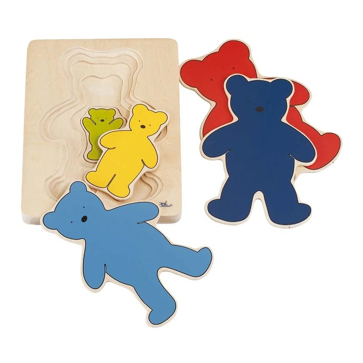 Puzzle stratificat Ursuleti colorati Goki [1]