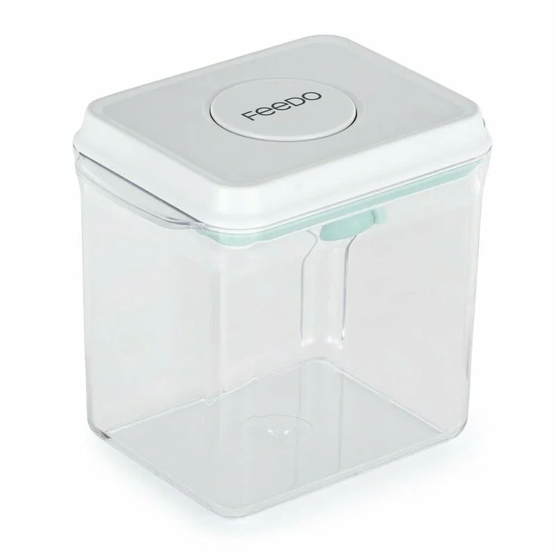 Recipient depozitare lapte praf, 1700 ml, Capac etans, Din plastic, Fara BPA, Turcoaz FEEDO [2]