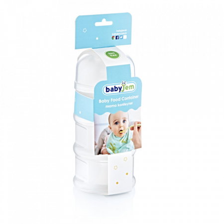 Recipient lapte praf BabyJem cu 3 compartimente 0luni + [1]