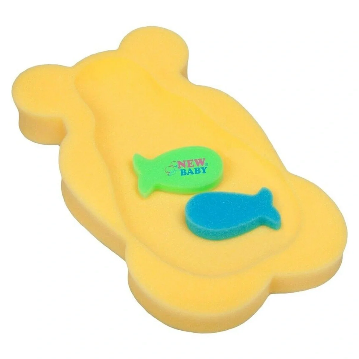 Suporturi si scaune baita - Reductor de baie, New Baby, Maxi, Din burete, 58 cm, Cu jucarii din spuma, Bear Yellow 0 luni+