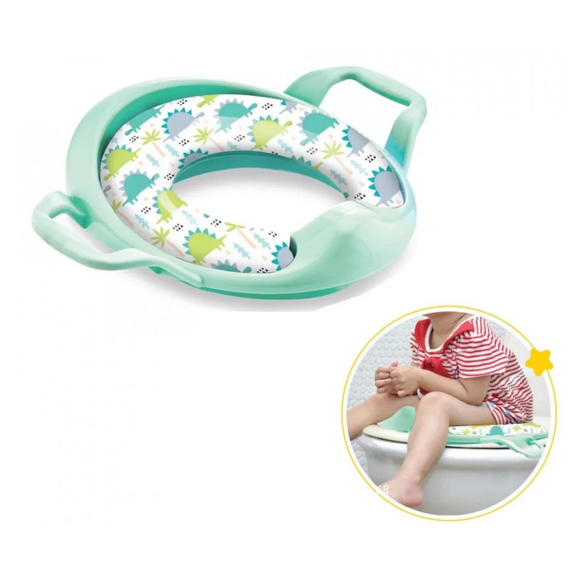 Reductor moale pentru toaleta Verde BabyJem 2 ani + [1]