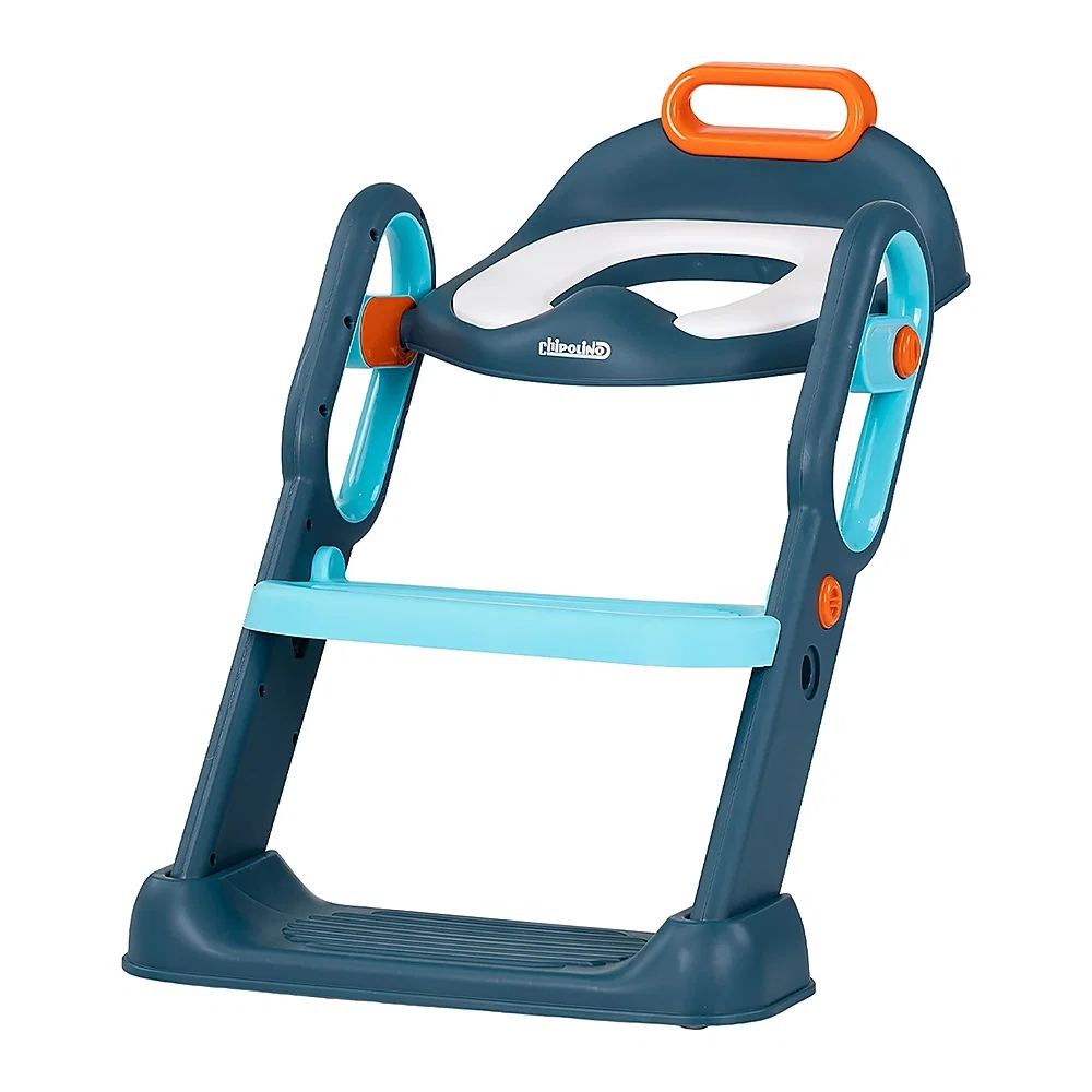 Sanatate si ingrijire - Reductor toaleta cu scara Chipolino Flippy, Blue 18 luni +