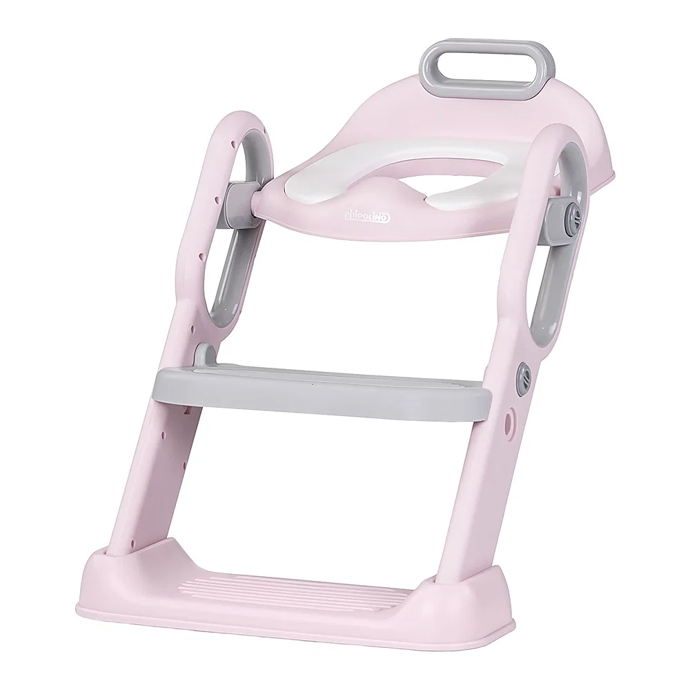 Sanatate si ingrijire - Reductor toaleta cu scara Chipolino Flippy, Pink 18 luni +