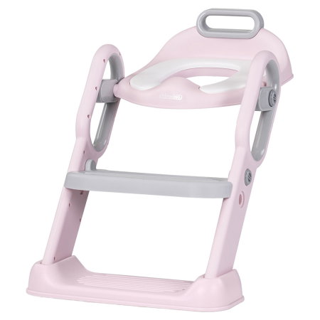 Sanatate si ingrijire - Reductor toaleta cu scara Chipolino Flippy, Pink 18 luni +