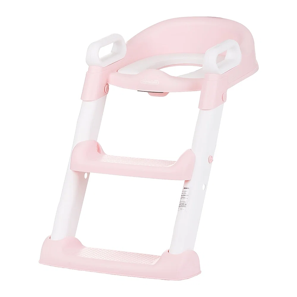 Sanatate si ingrijire - Reductor toaleta cu scara Chipolino Skippy, Pink 18 luni +