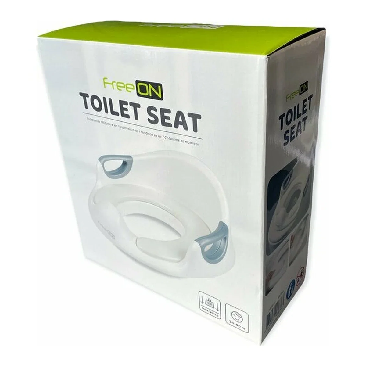 Reductor toaleta, FreeON, Cu perna confortabila si detasabila, Cu manere, 37x9,3x65,5 cm, White 24 luni+ [4]