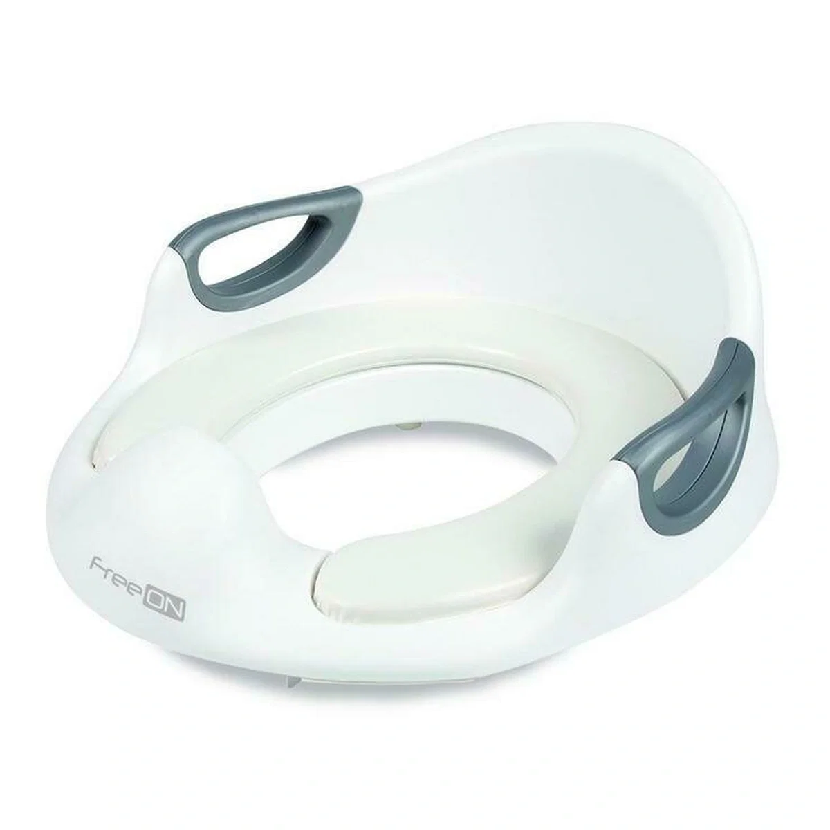 Olite si reductoare toaleta - Reductor toaleta, FreeON, Cu perna confortabila si detasabila, Cu manere, 37x9,3x65,5 cm, White 24 luni+