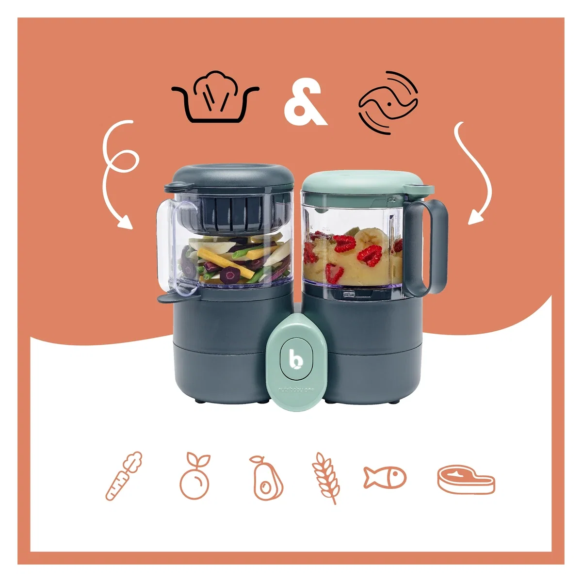 Robot multifunctional 4 in 1 Babymoov Nutribaby ONE 4 luni [4]