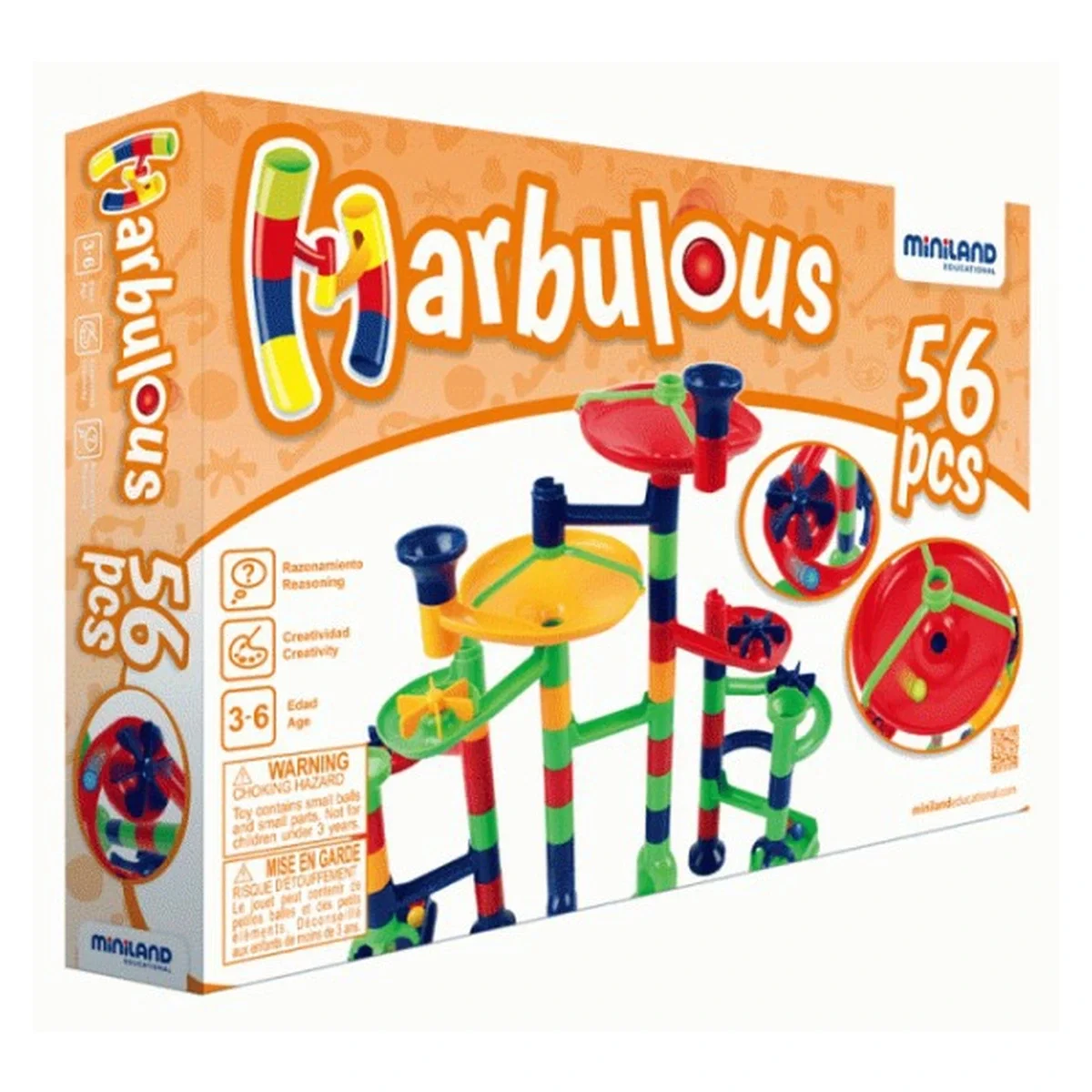 Constructii, cuburi, forme si culori - Rolercoaster Marbulous 56 - Miniland